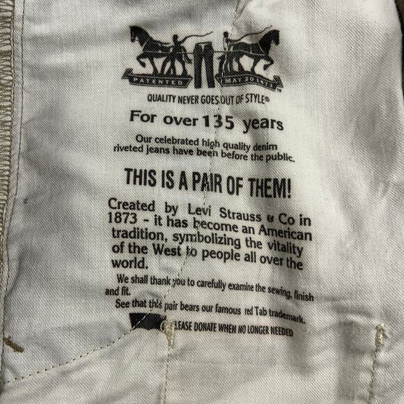 Levi’s White Tab 100% Cotton Camouflage Chino Pants Size 34x29 - Picture 10 of 13